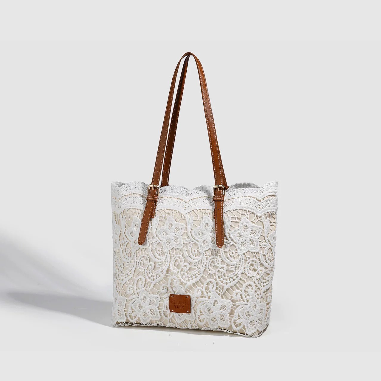 White Summer Lace Tote Bag