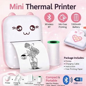 Mini Pocket Thermal Printer | Portable Bluetooth Printer